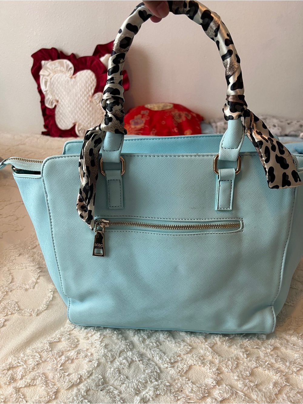 BCBG Paris Baby Blue Satchel - Picture 4 of 15